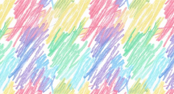 Seamless Pastel Rainbow Scribble Pattern Background Soft Colors Hand Drawn Texture for Kids Crafts Greeting Cards Scrapbooking Digital Art - Powered by Adobe