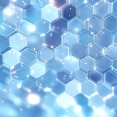 Abstract hexagonal light blue background