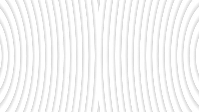 White undulating parallel lines creating a symmetrical curved pattern with soft shadows abstract background