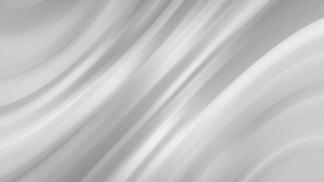 Abstract flowing white and gray wavy lines forming a smooth diagonal pattern background wave