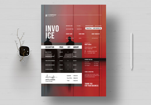 Creative Invoice Layout