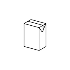Juice Box Packaging Black and White Vector 