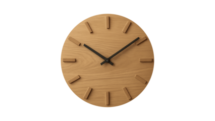 Transparent wooden wall clock for e-commerce and sales 