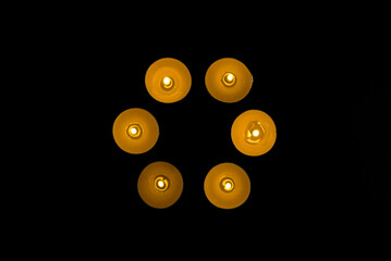 black and white candles