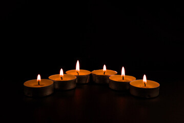 candles in the dark
