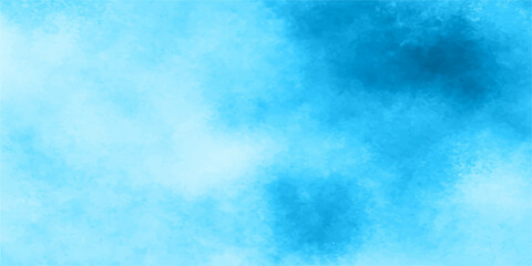 Fototapeta premium Abstract textured blue watercolor and grunge paint on aged, rough paper with a vintage cloud pattern