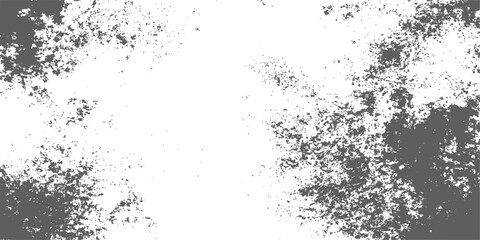 Grunge frame texture design with black ink splash and dirty paint splatter