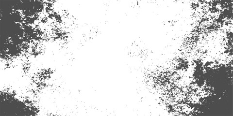 Grunge texture background with black ink splash and a vintage dusty border