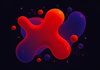 Vibrant Fluid Abstract Shapes Dynamic Background