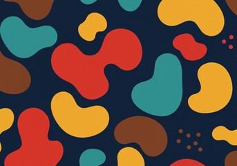 Vibrant Abstract Organic Shapes Background