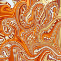 Dynamic orange and beige abstract swirl with fluid motion, perfect for backgrounds, fashion design, and modern digital art.
