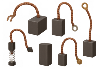 Carbon brushes for electric engine spare parts