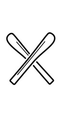 Obraz premium Skiing Equipment Illustration.