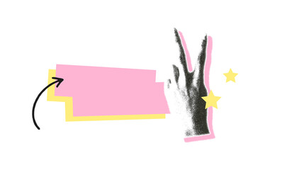 Pop collage style template base