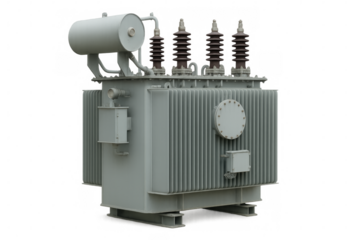 Electrical power transformer step changing voltage isolated background