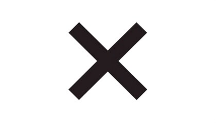 Simple black capital X