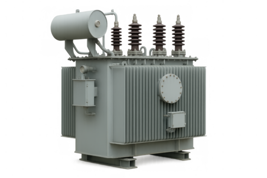 Electrical power transformer step changing voltage isolated background