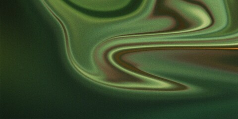 Abstract Green Swirling Fluid Texture with Dark Tones background