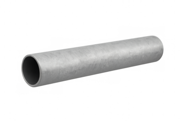 Metal pipe industrial plumbing construction material isolated