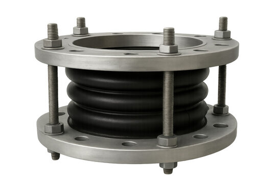 Industrial rubber expansion joint connecting pipe flanges