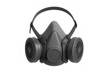 Gray industrial half face gas mask respirator