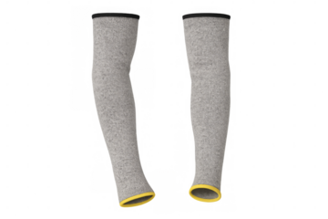 Grey protective arm sleeves offering industrial safety