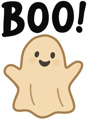 Halloween elements illustration set-Collection of cute Halloween themed illustrations including pumpkin, ghost, witch hat, black cat, and candy. 