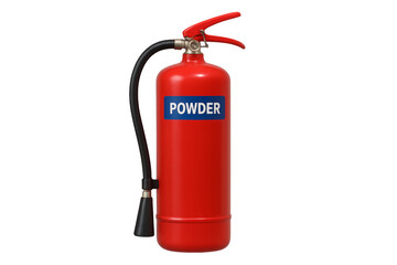 Red powder fire extinguisher for emergency safety protection