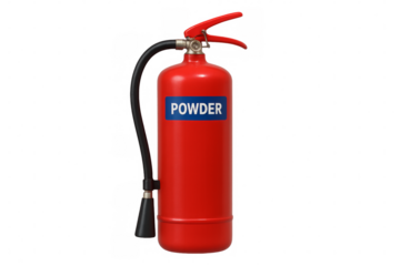 Red powder fire extinguisher for emergency safety protection