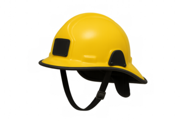 Yellow safety helmet for firefighter protection