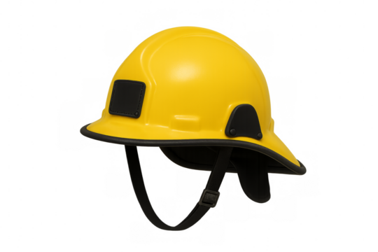 Yellow safety helmet for firefighter protection