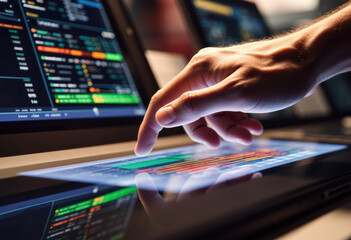Metro system administrator managing operations from the control center