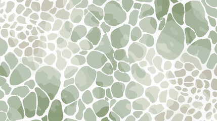 A modern, abstract background pattern resembling organic, rounded pebble or cell shapes in light sage green and pale off-white, suggesting natural flow, growth, and gentle tranquility, with ample