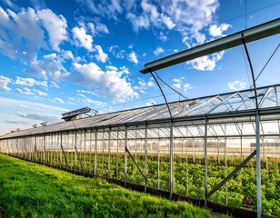 Obraz premium Greenhouse Farm Landscape.