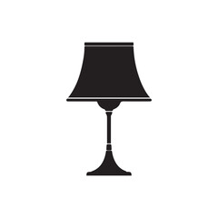Minimal table lamp icon vector illustration