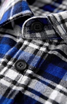 Close-up of a checked shirt collar (1)