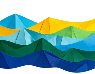 Origami Wave Fusion transparent background