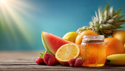 Fresh fruit & honey