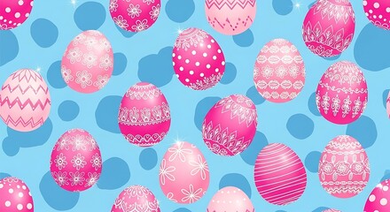 Easter Eggs Pattern Design.