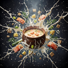 Floating Finnish Salmon Soup Culinary Masterpiece