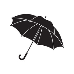 Umbrella icon for rain protection and weather symbol