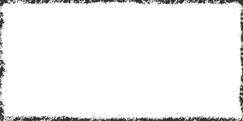 vector grunge frames. Black ink brush stroke square border, rough black rectangular frame with textured distressed torn paper edges. chalk texture, or charcoal sketch borders.