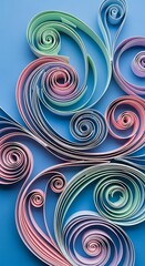 Fototapeta premium Colorful Paper Quilling Art Design.