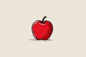 Red apple illustration