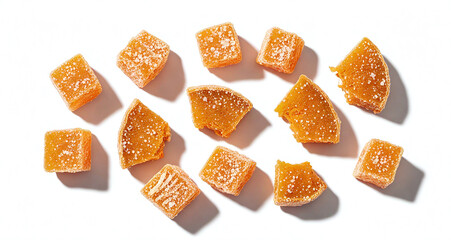 Delectable Dried Mango Slices: A close-up shot of assorted, sun-kissed dried mango slices, a treat bursting with natural sweetness and rich flavor. 