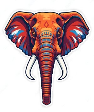 Elephant Head Sticker