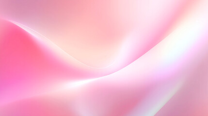 柔らかな曲線のピンクグラデーション背景（美容・コスメ・春）