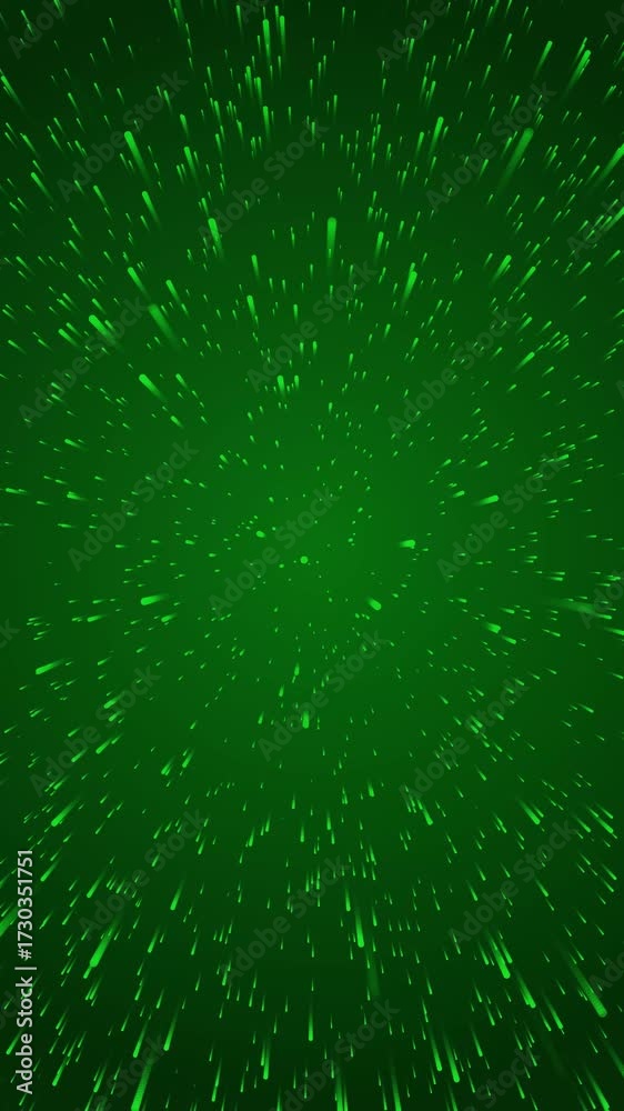 Wall mural green christmas background. abstract green background with stars. star space effect on green gradien