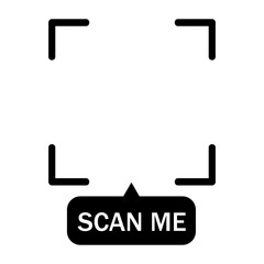 Scan Me Barcode Icon, Simple Icon Vector Design, best used for presentation, application, web and banner