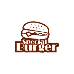 Franchise Fast Food Street Food Burger Hamburger Fries Junkfood Logo Template Vector